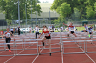 Women and Girls hurdles, 2022 North Eastern Track and Field Champs., Middlesbrough. David T. Hewitson/Sports for All Pics